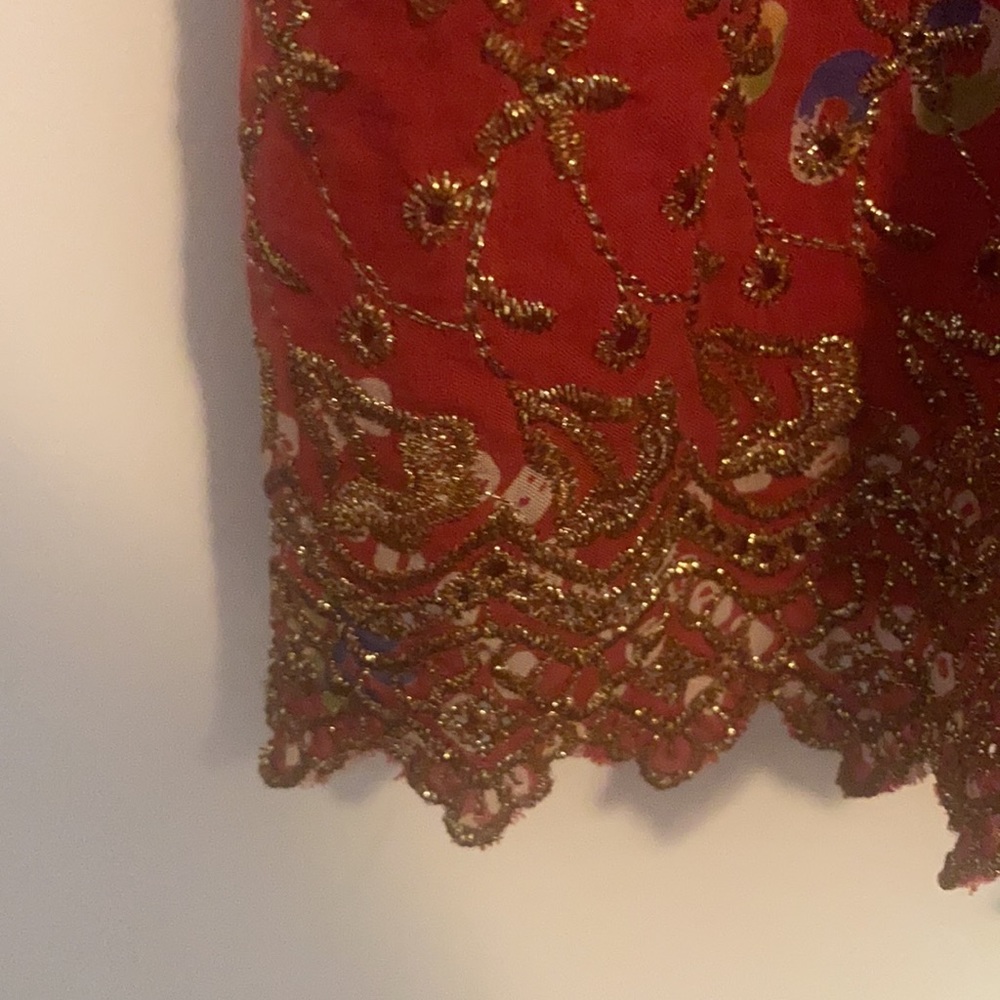 Free people red dress with gold detail - Picture 4 of 6